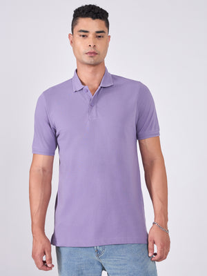 Men's Polo T-Shirt - Dusted Grape