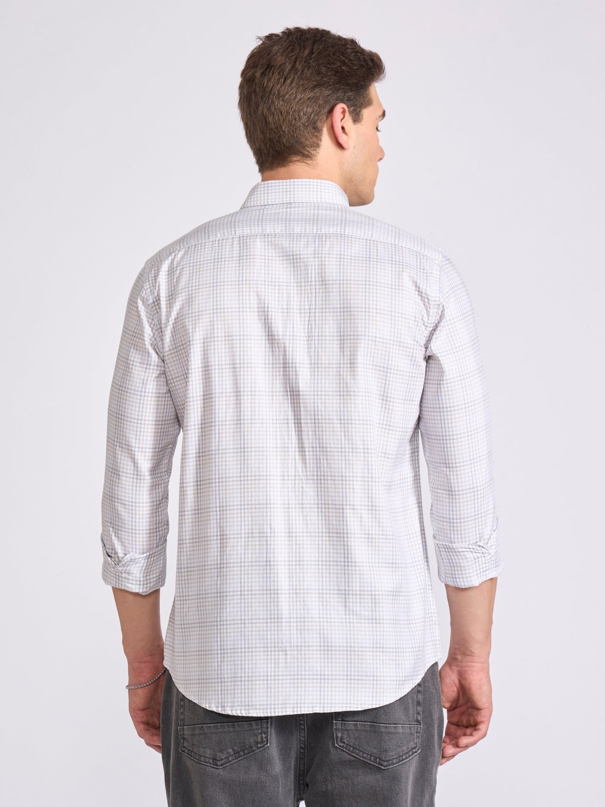 Quint - Check Shirt - White - Espanshe