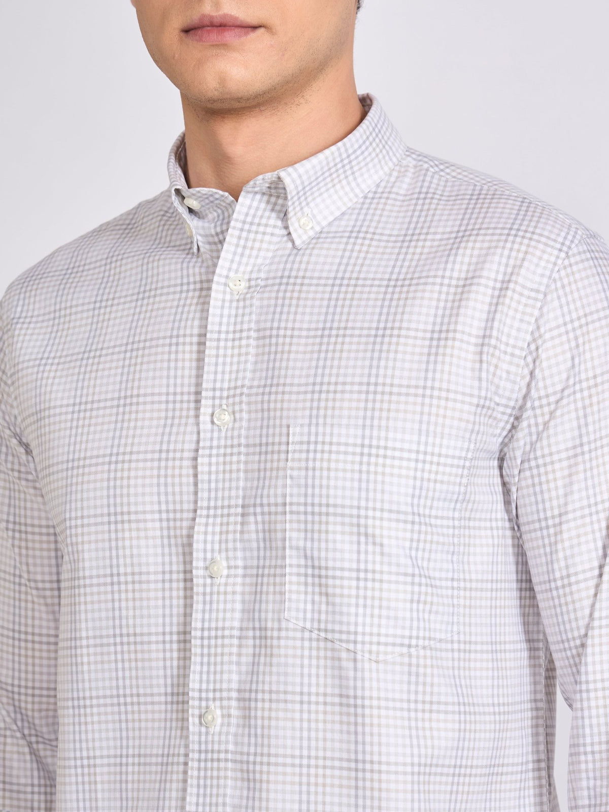 Quint - Check Shirt - White - Espanshe