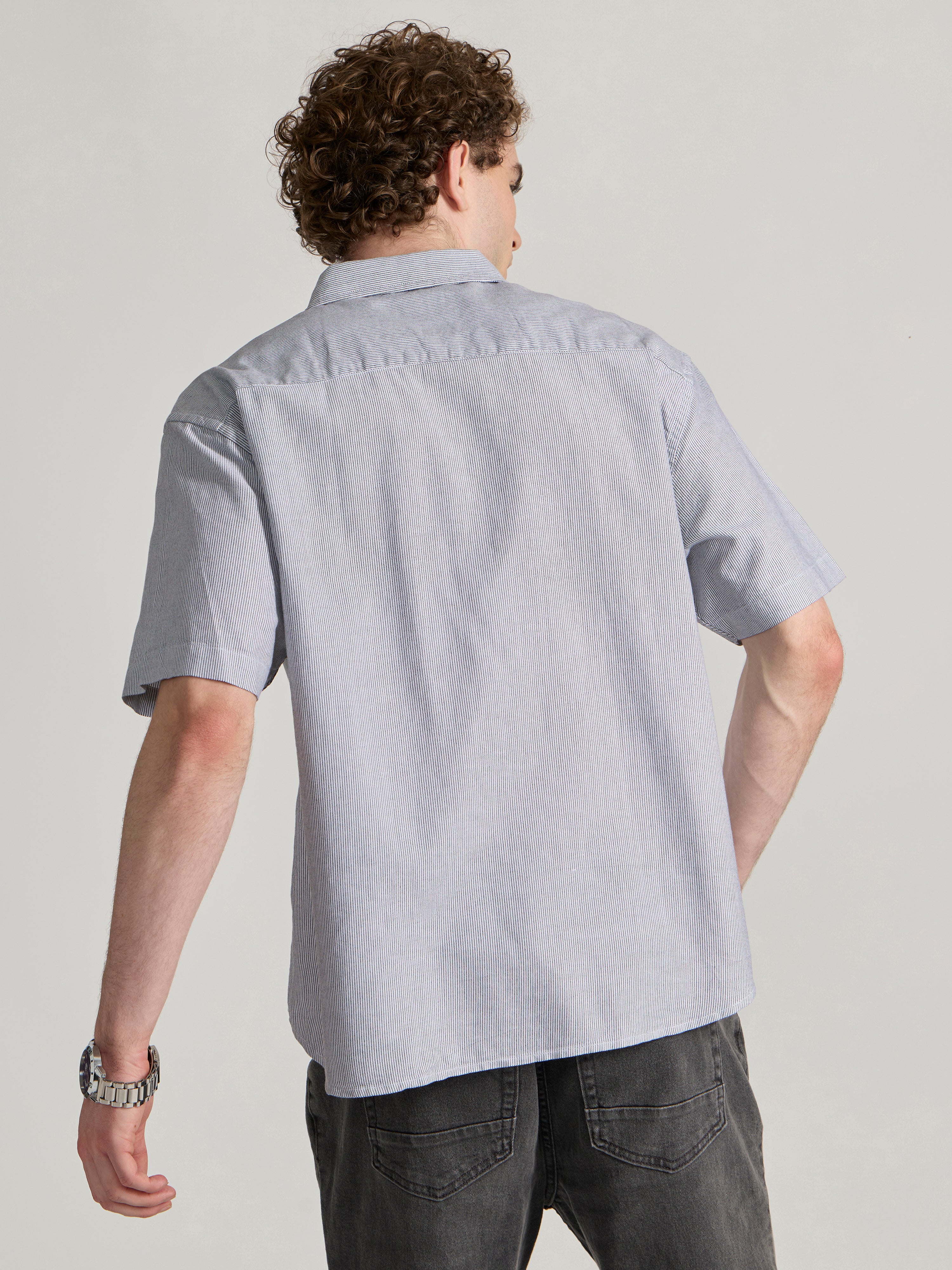 Men's Striped shirt in light blue