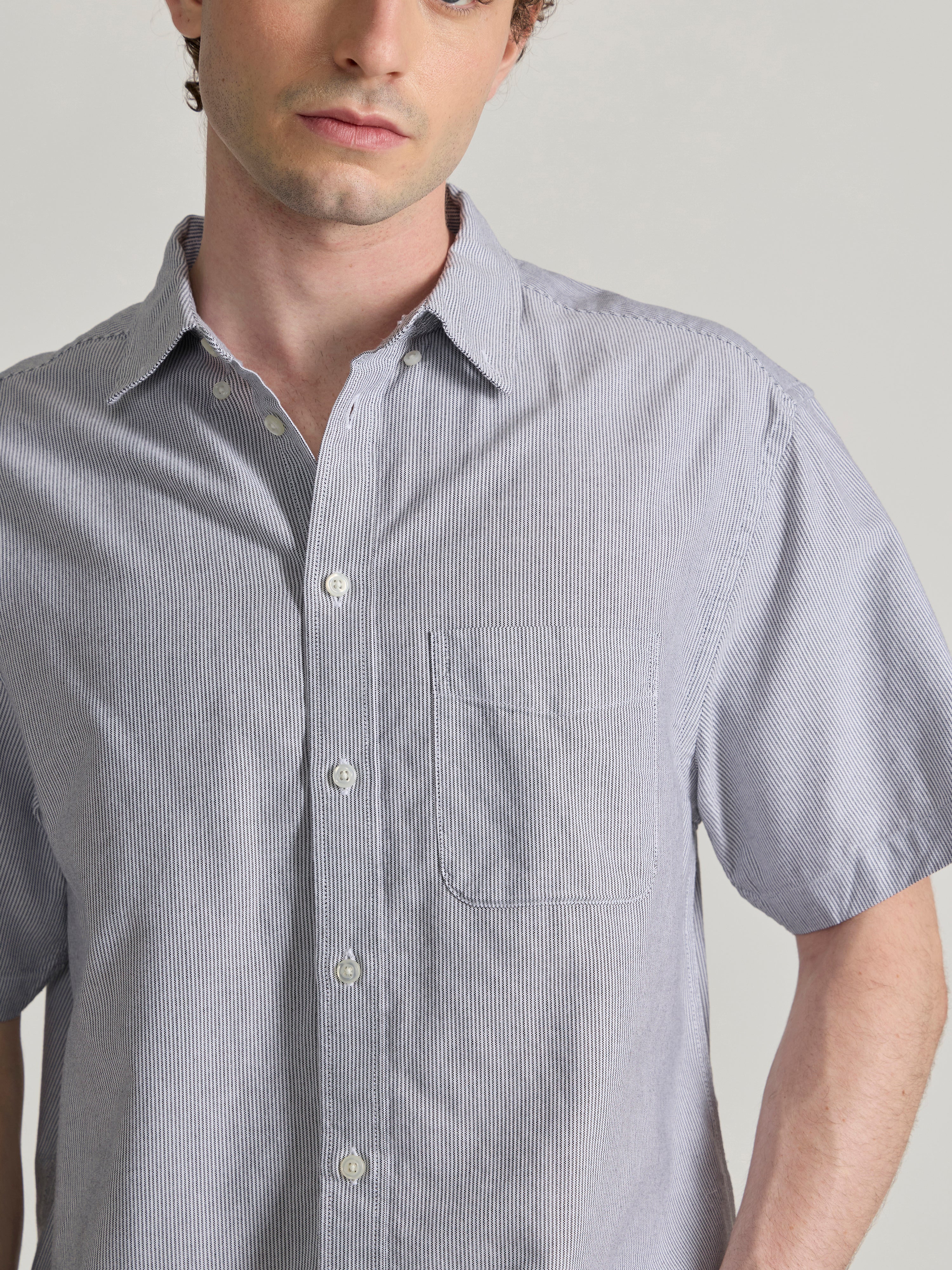 Men's Striped shirt in light blue
