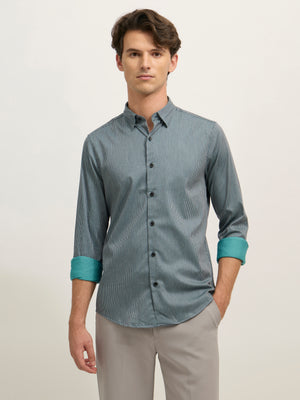 men's Striped Shirt - Gray
