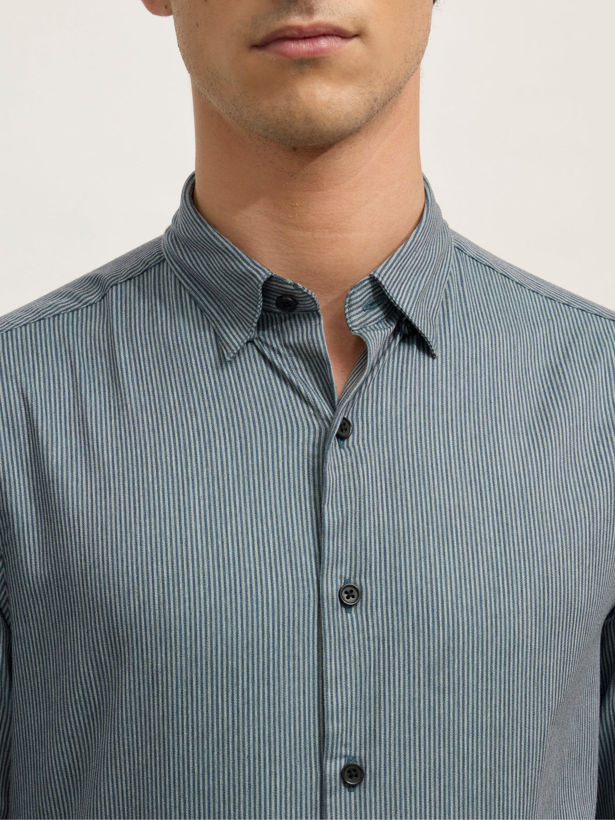 Sylvester - Striped Shirt - Grey - Espanshe