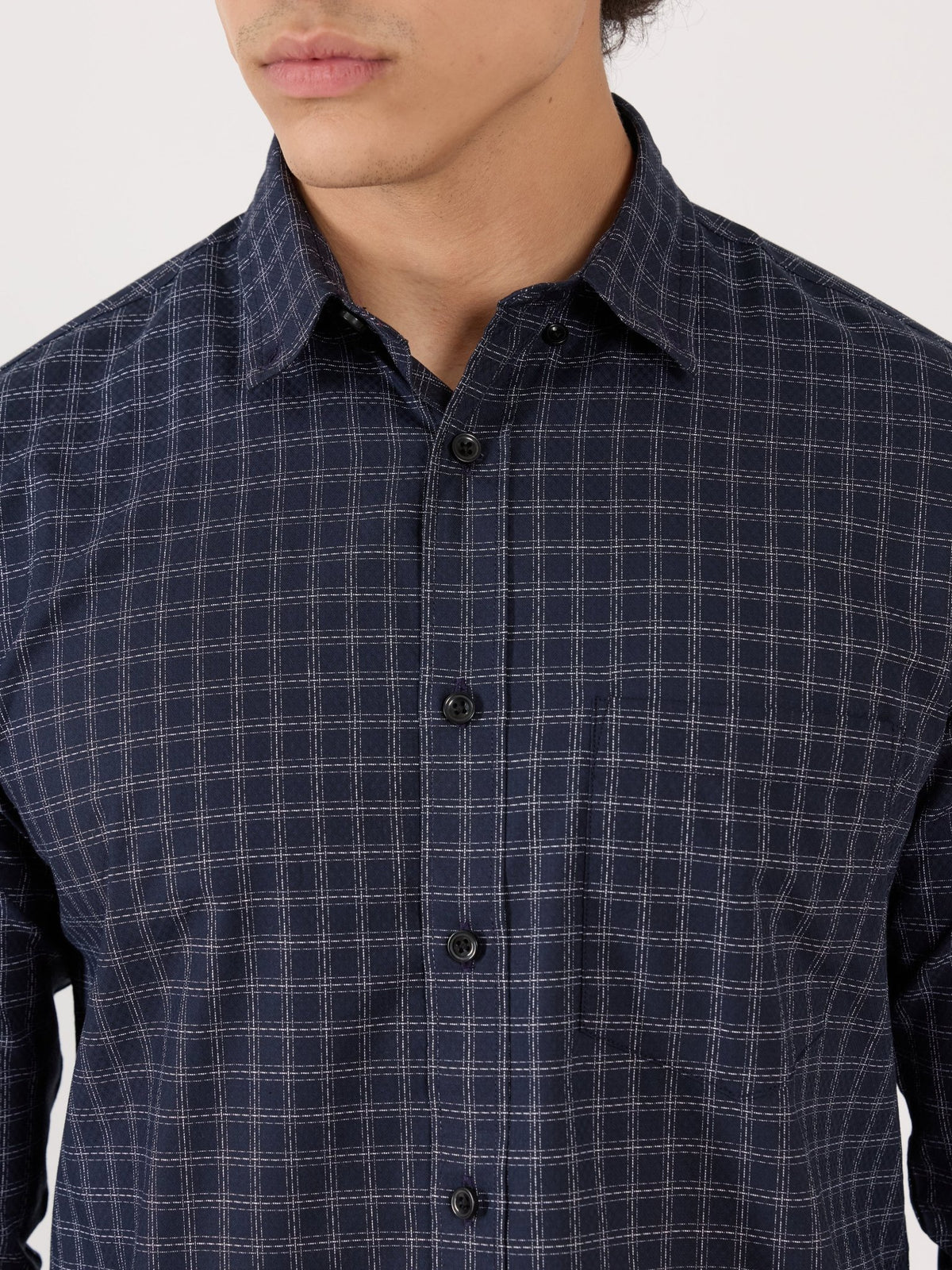 Kola - Turkish Fit Casual Checks Shirt - Blue - Espanshe