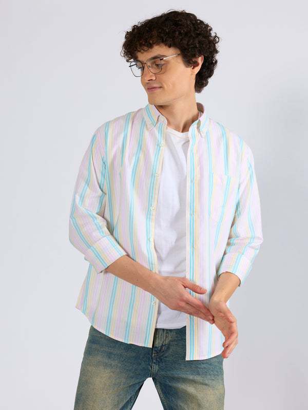 Walden - Striped Shirt - Light Blue