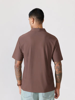 Men's Regular Fit Polo T-Shirt - Coffee