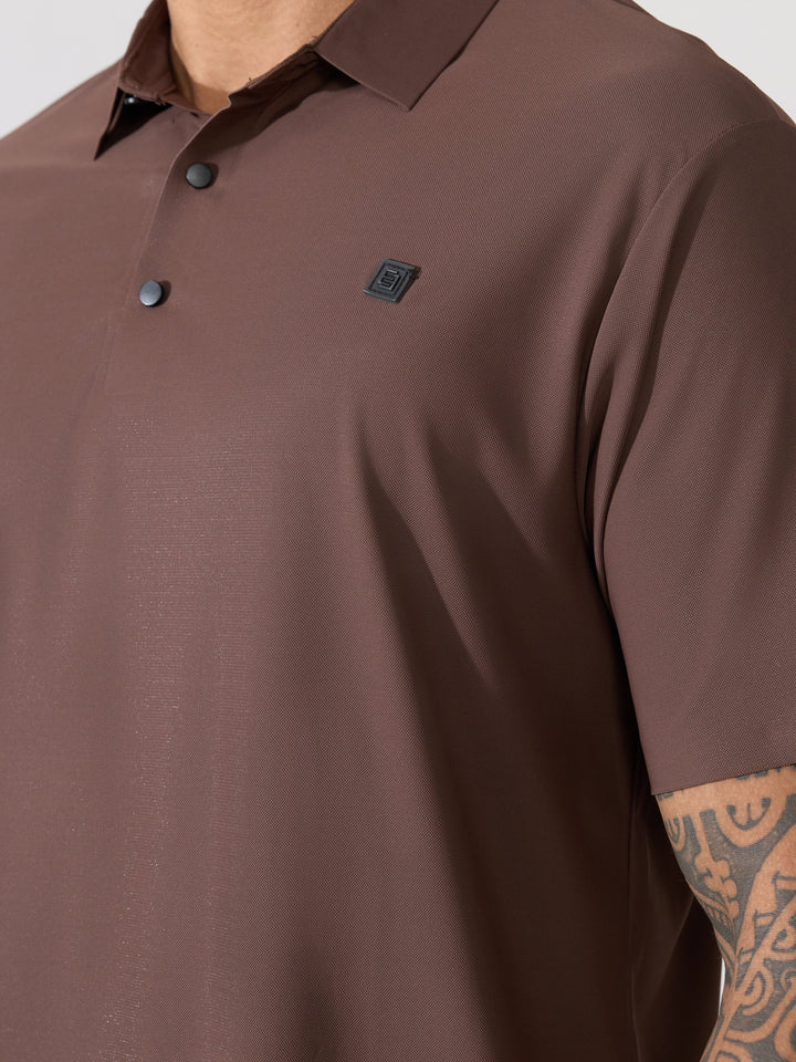 Men's Regular Fit Polo T-Shirt - Coffee