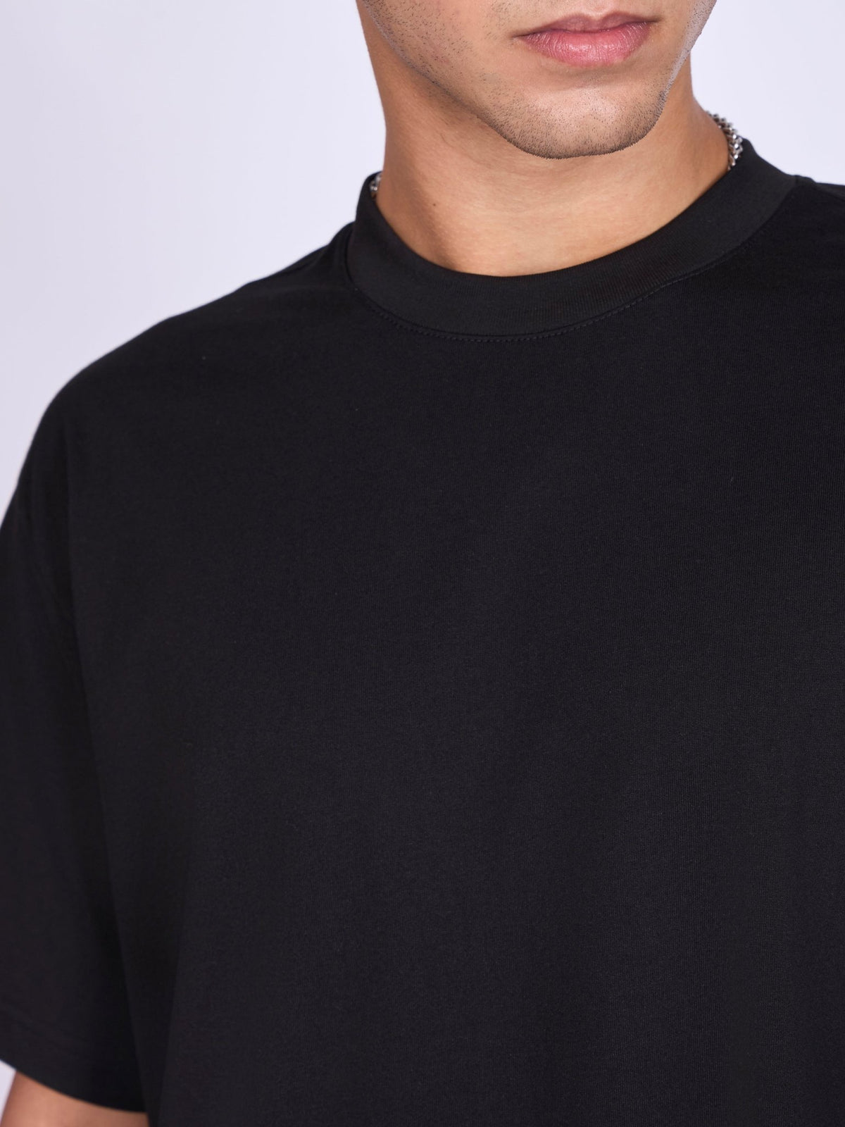 Ever - Baggy Plain T-Shirt - Black - Espanshe