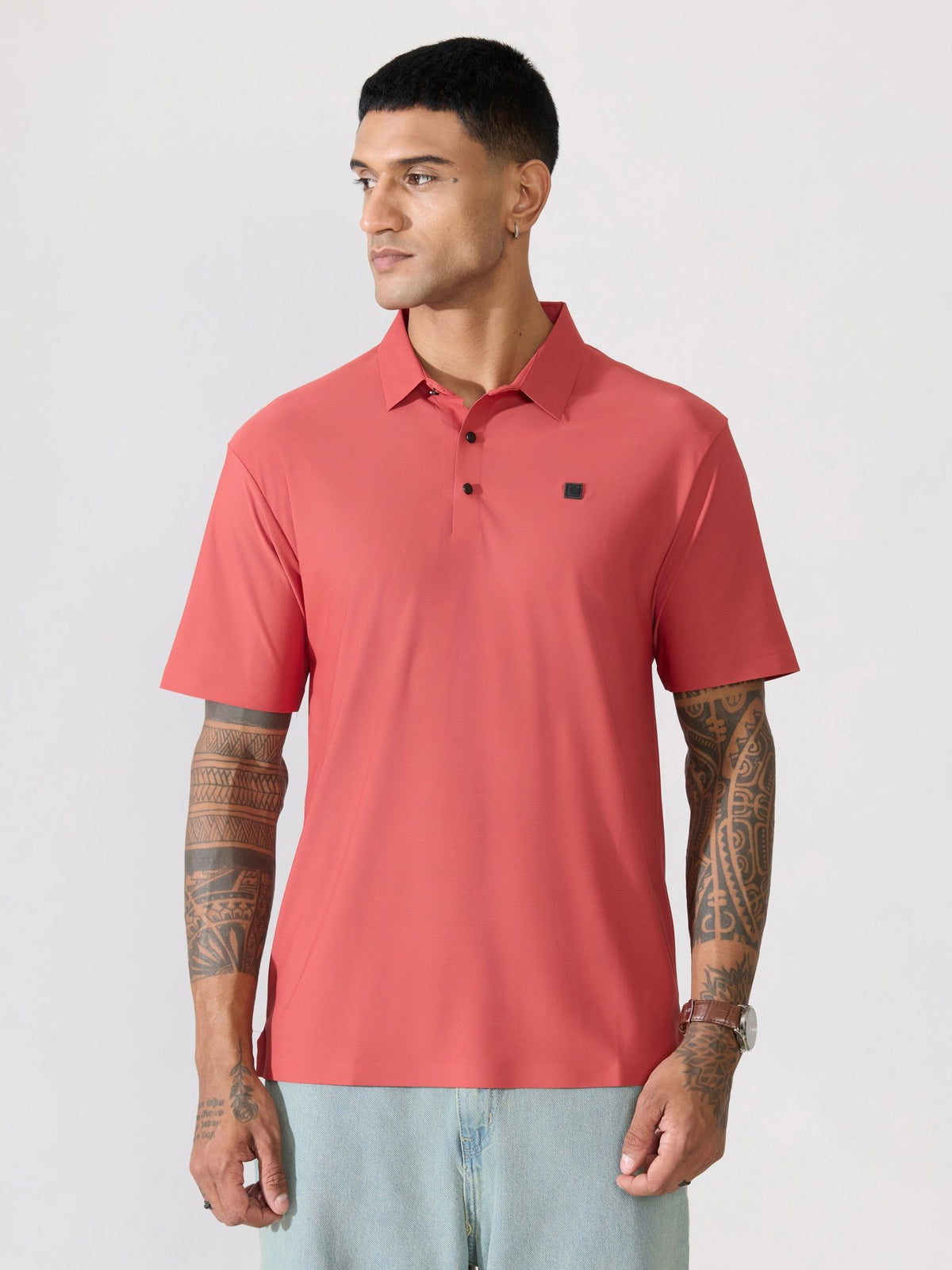 Balance - Regular Fit Polo T-Shirt - Brick Red - Espanshe