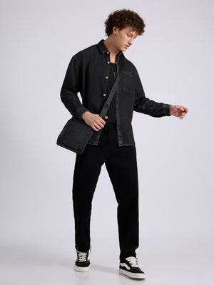 Mens Whitaker - Denim Shirt in Black color
