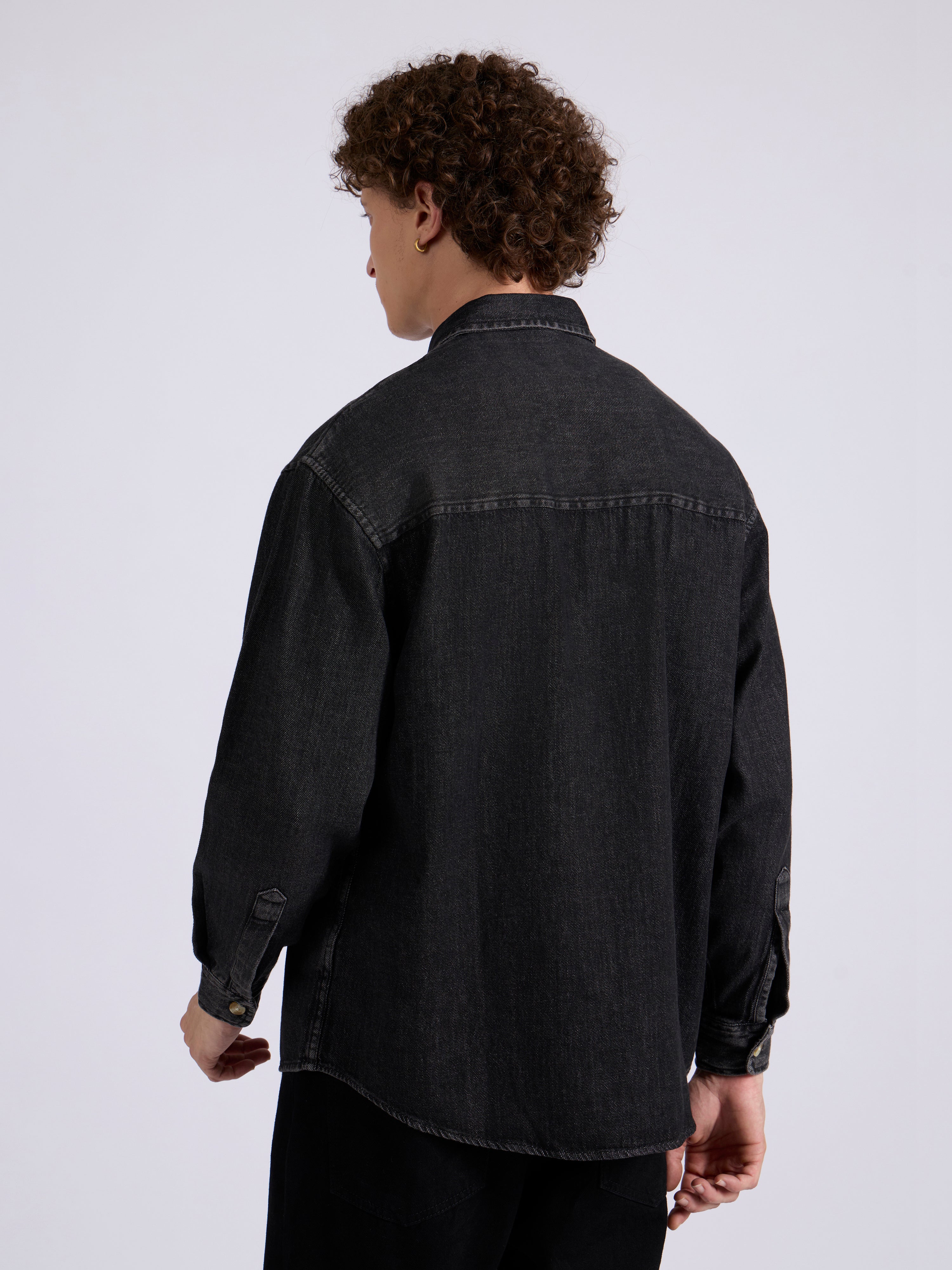Mens Whitaker - Denim Shirt in Black color
