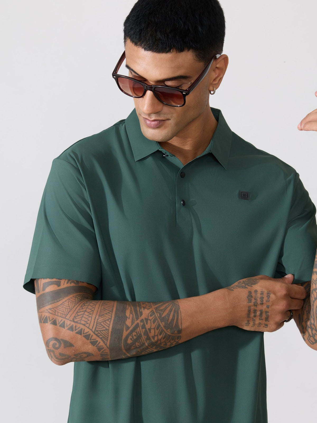 Balance - Regular Fit Polo T-Shirt - Dark Green - Espanshe
