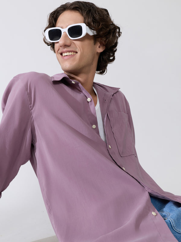 Men's Regular Shirt in Grape color