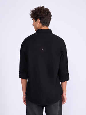 Men's Denim Shirt in Jet Black
