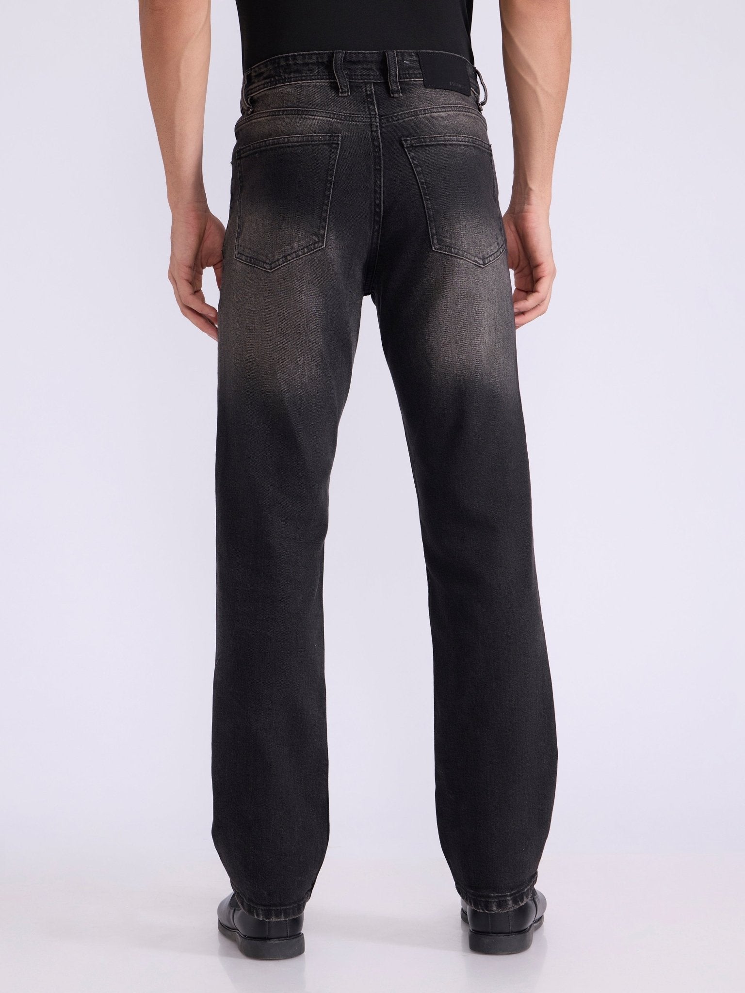 Yulia - Straight Fit Jeans - Black Shade - Espanshe