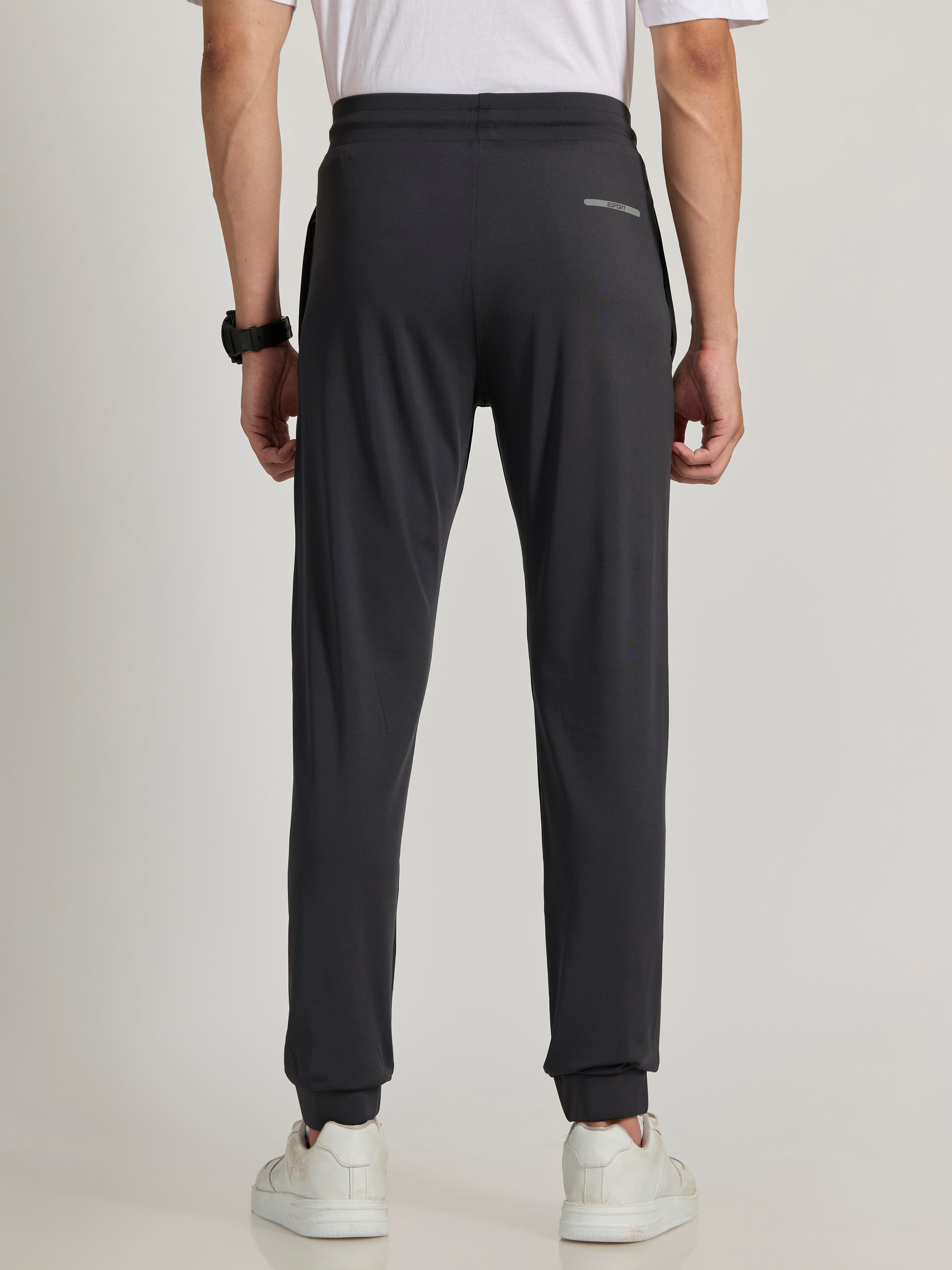  Men's Track Pant -in Dark Gray color with drawstring.