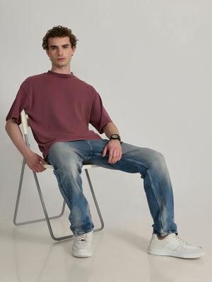 Men's  Baggy T-Shirt in midnight plum