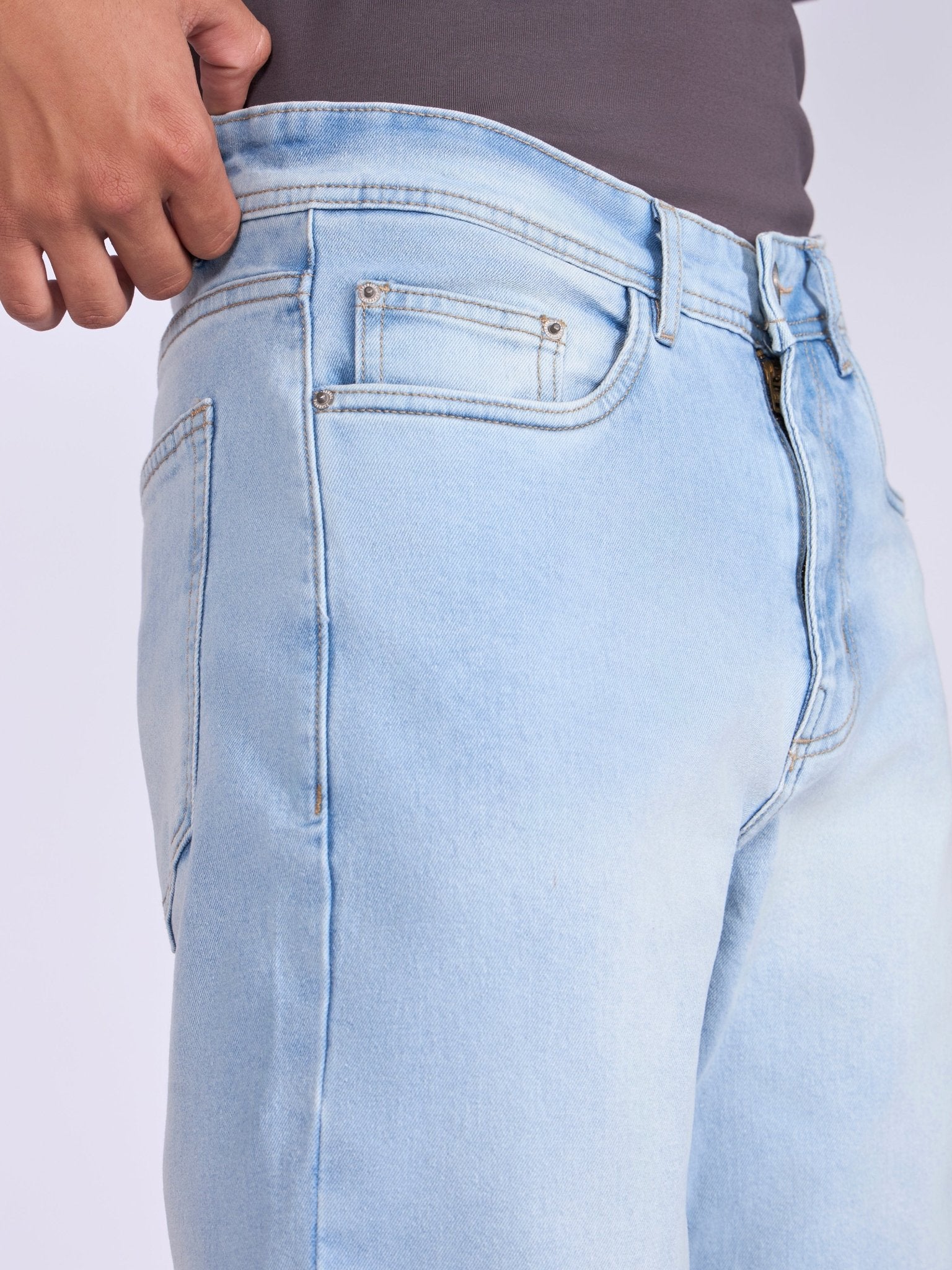 Mus - Straight Fit Jeans - Light Blue - Espanshe