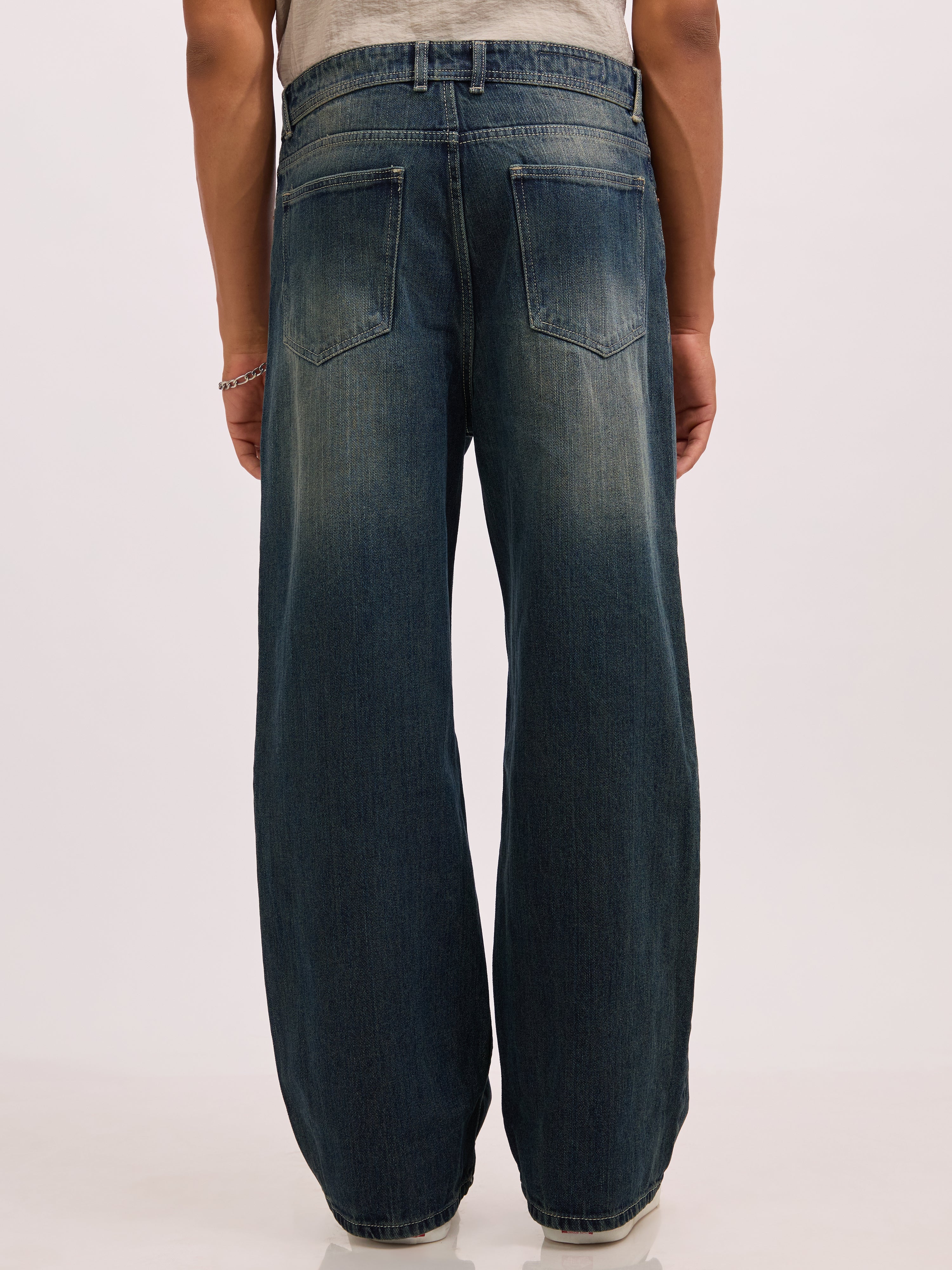 Men's  Baggy Fit Jeans in Blue Shade