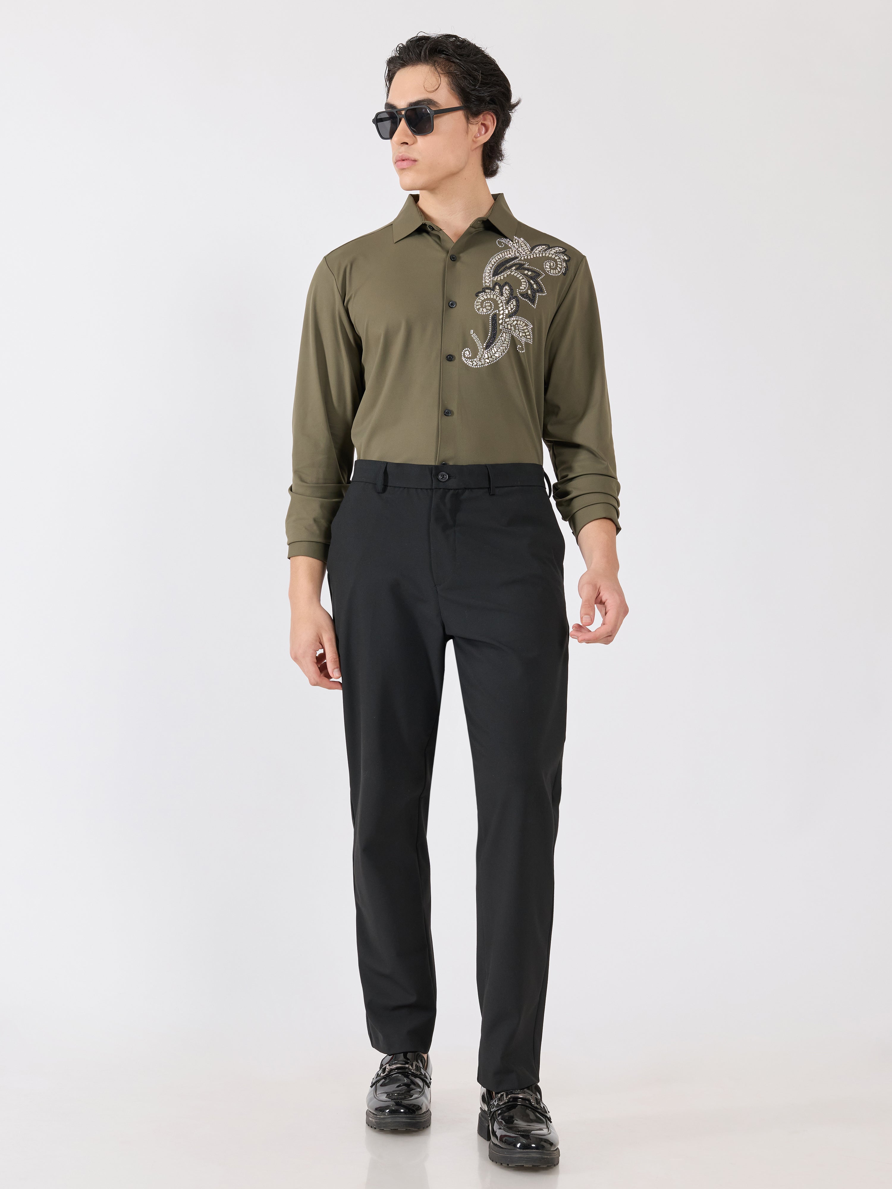 Men's Slim Fit Formal Pant - black