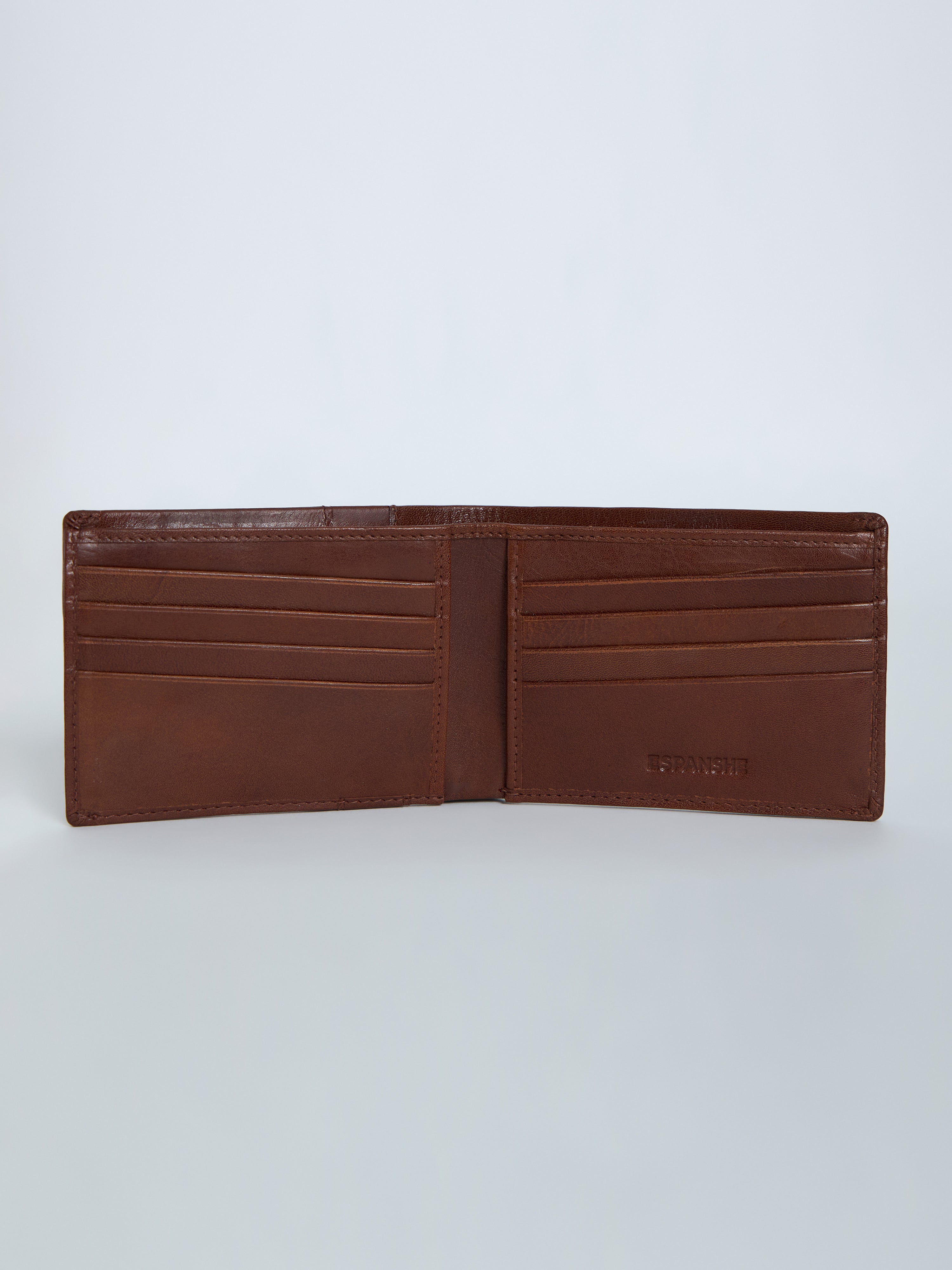 Arctic-3 - Bi-Fold Leather Wallet - Brown