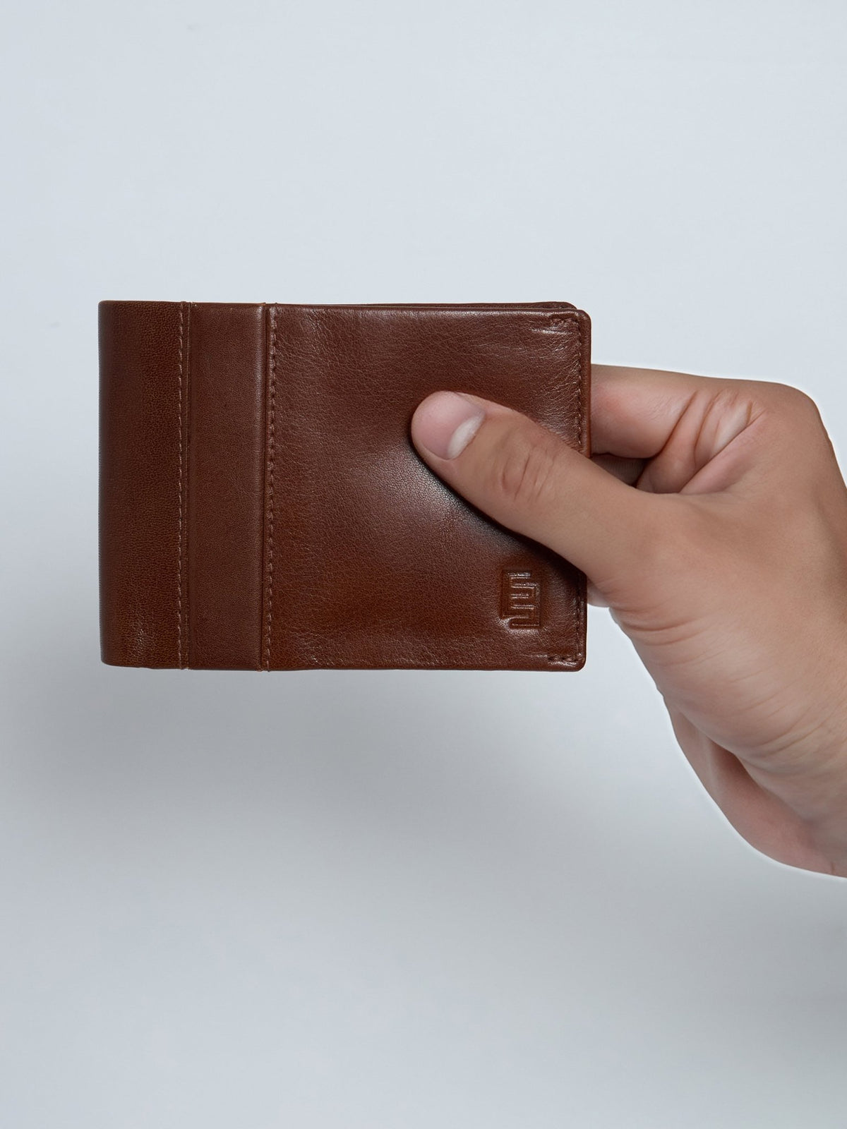 Arctic-3 - Bi-Fold Leather Wallet - Brown - Espanshe