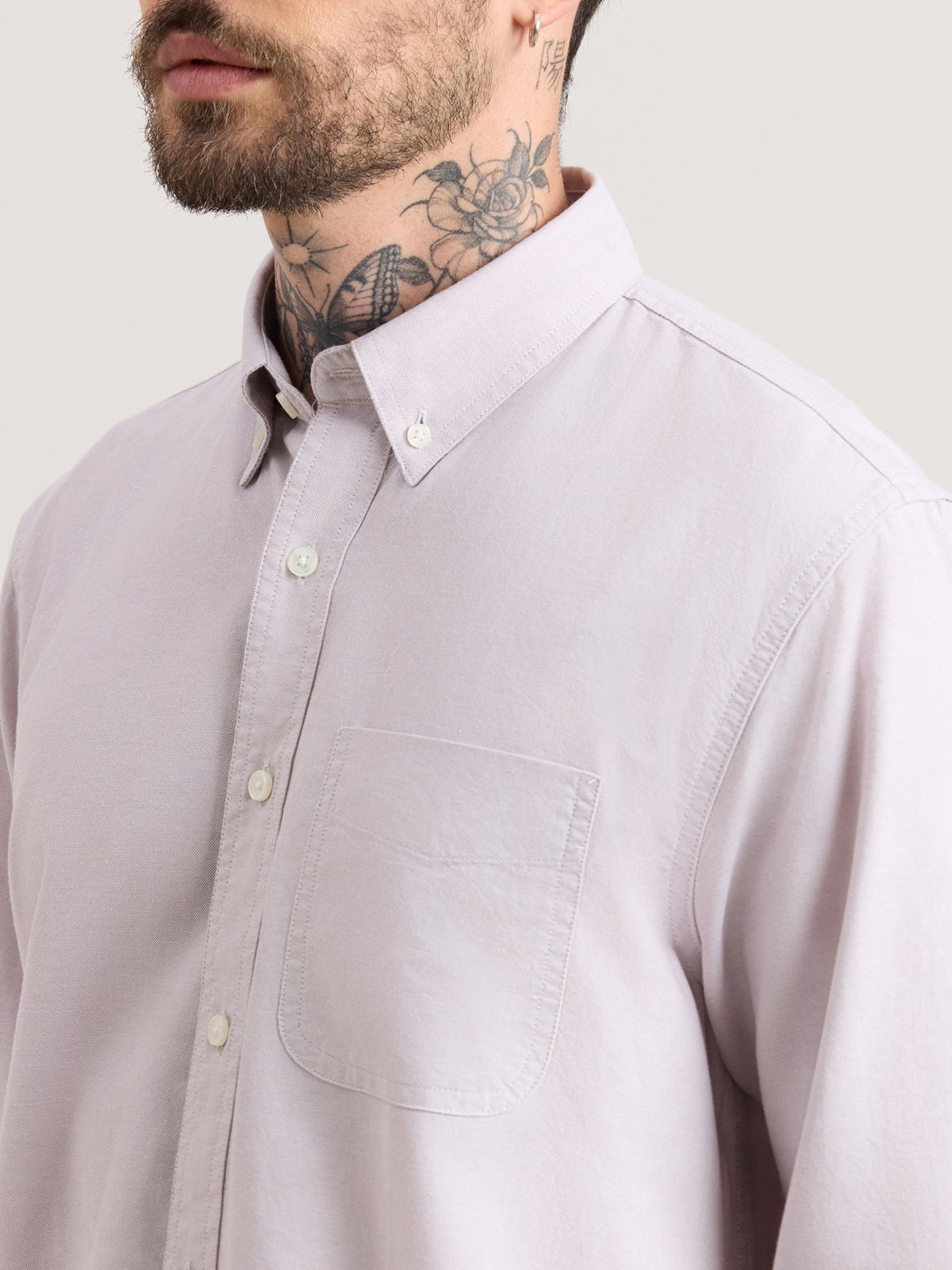 Zena - Relaxed Fit Oxford Shirt - Grey - Espanshe