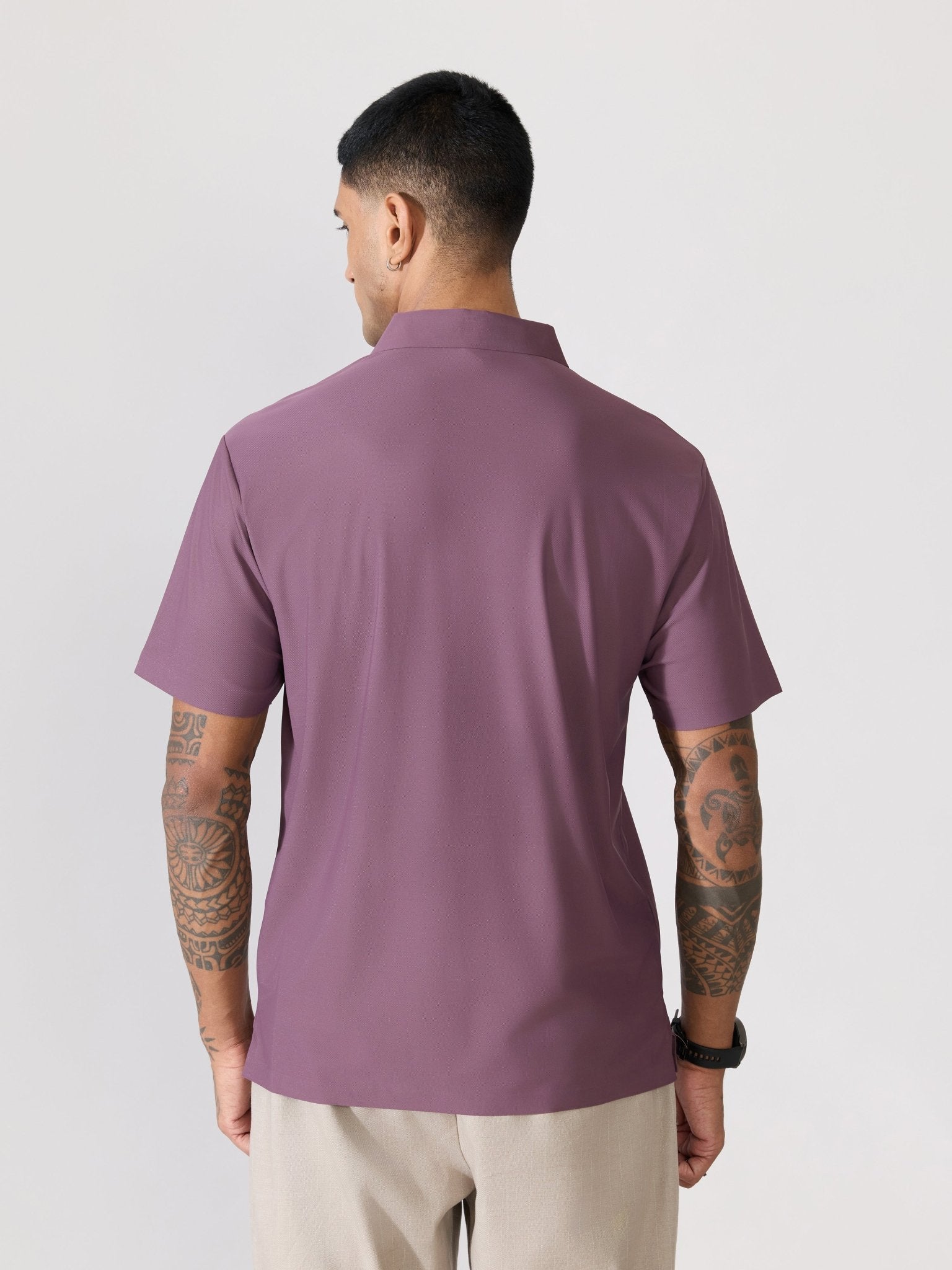 Balance - Regular Fit Polo T-Shirt - Grape - Espanshe