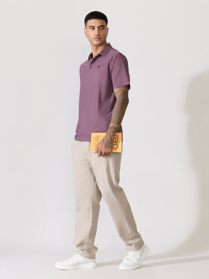 Men's Regular Fit Polo T-Shirt - grape