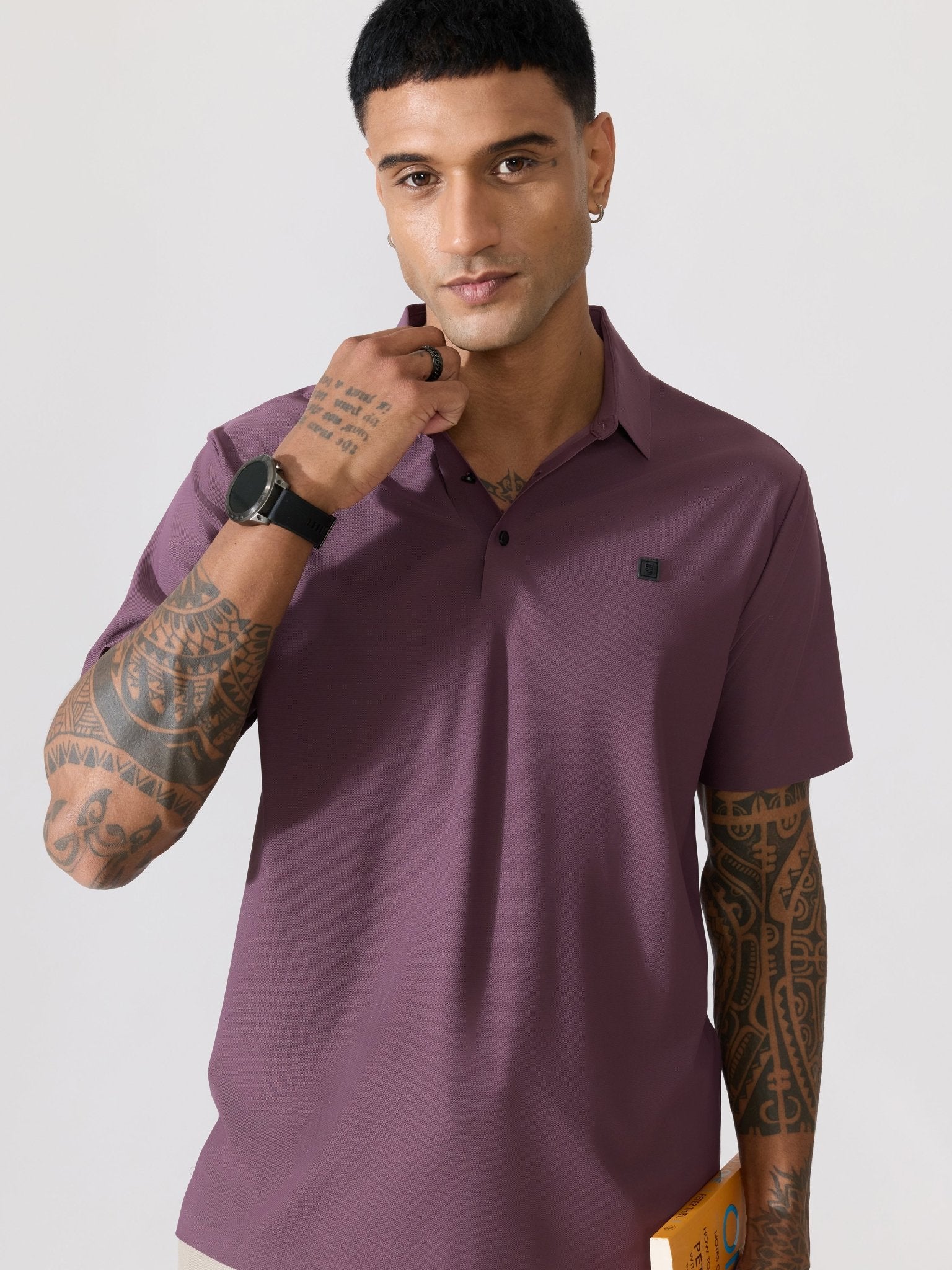 Balance - Regular Fit Polo T-Shirt - Grape - Espanshe