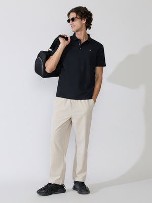 Men's Regular Fit Polo T-Shirt - Black