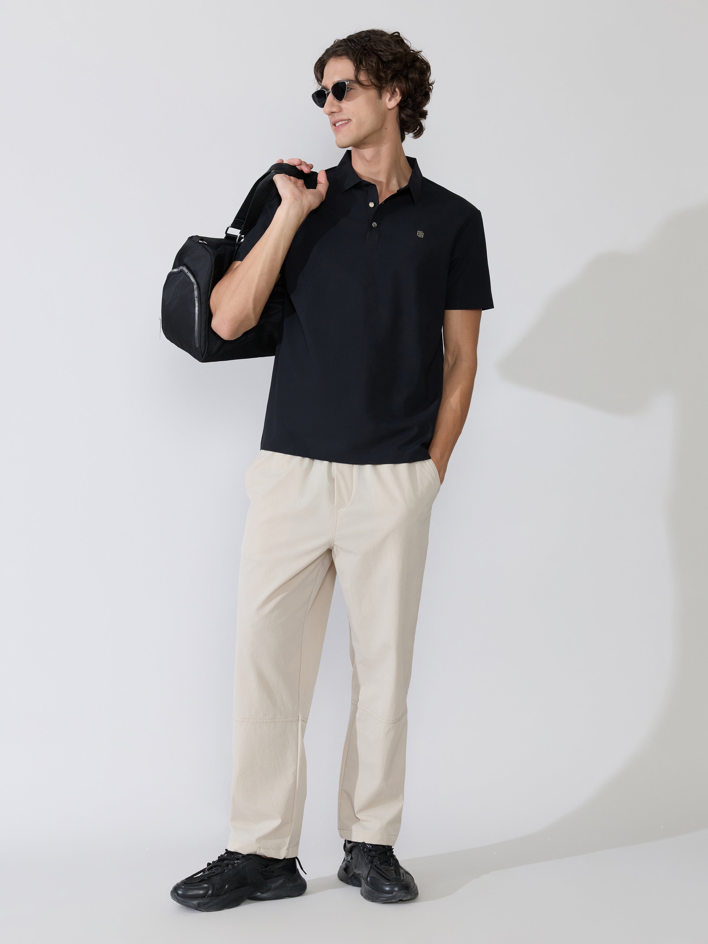 Men's Regular Fit Polo T-Shirt - Black