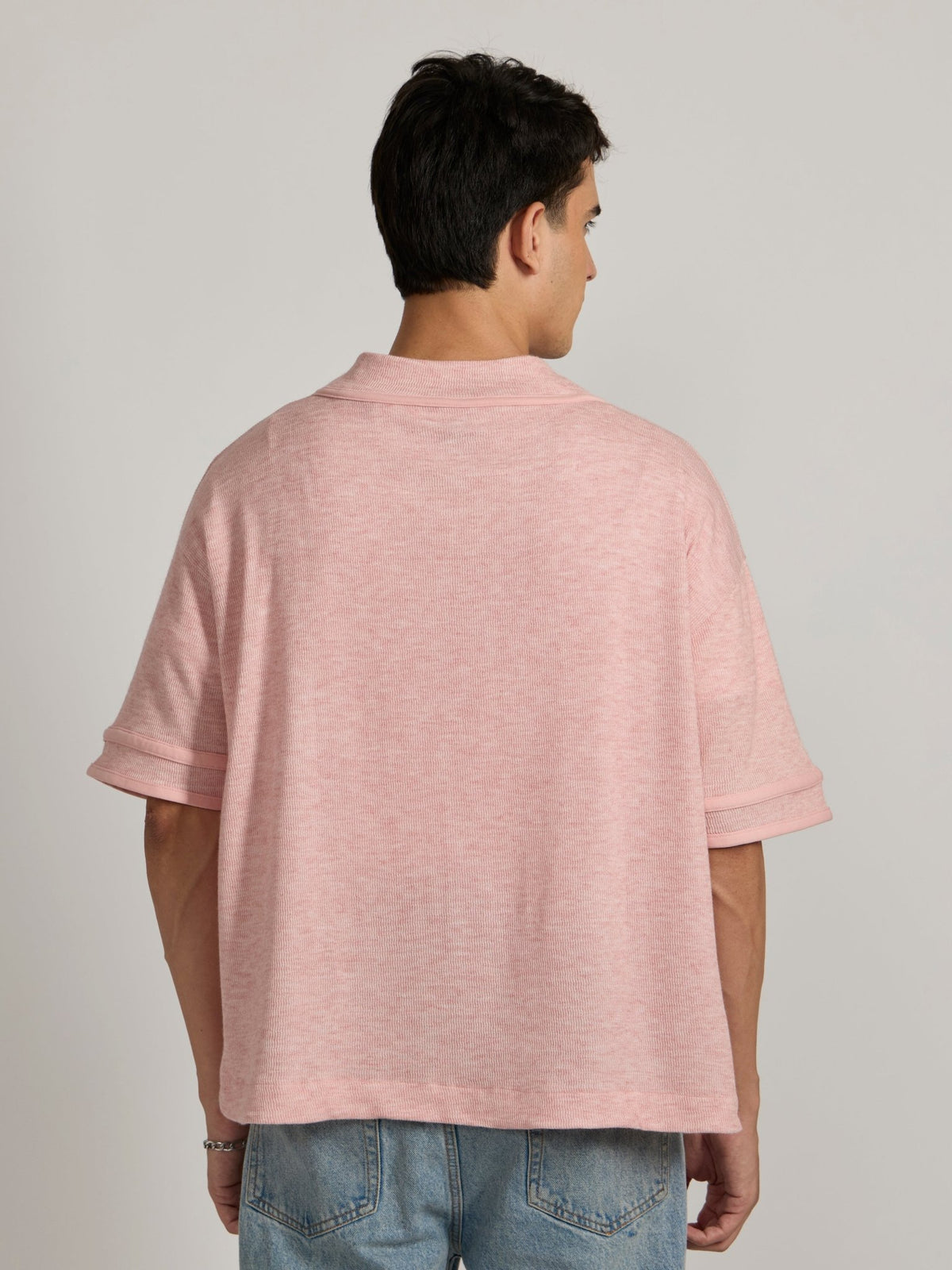 Jovanti - Loose Fit Baseball Shirt - Pink - Espanshe