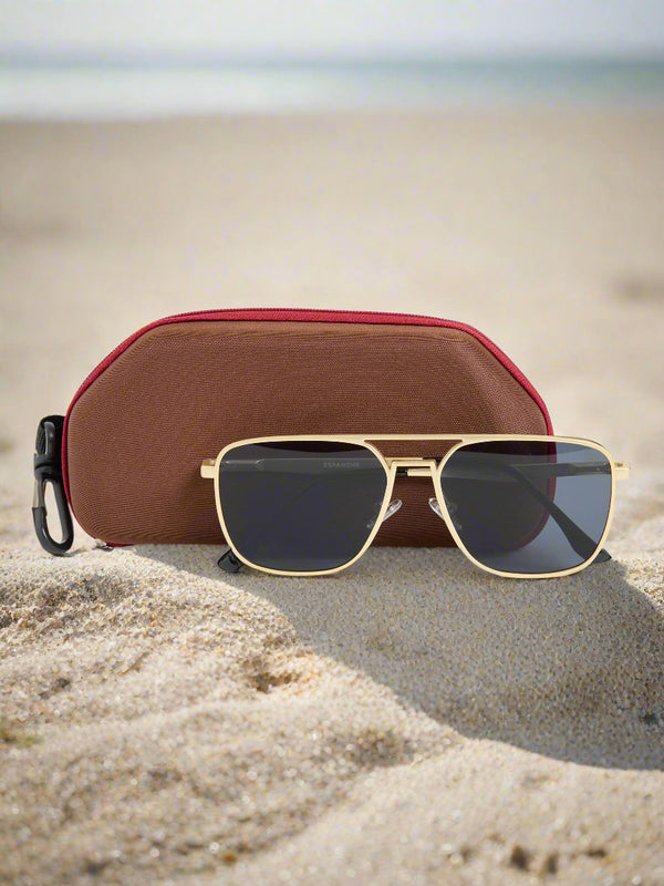 Golden Mirage - Rectangle Sunglass - Matte Gold