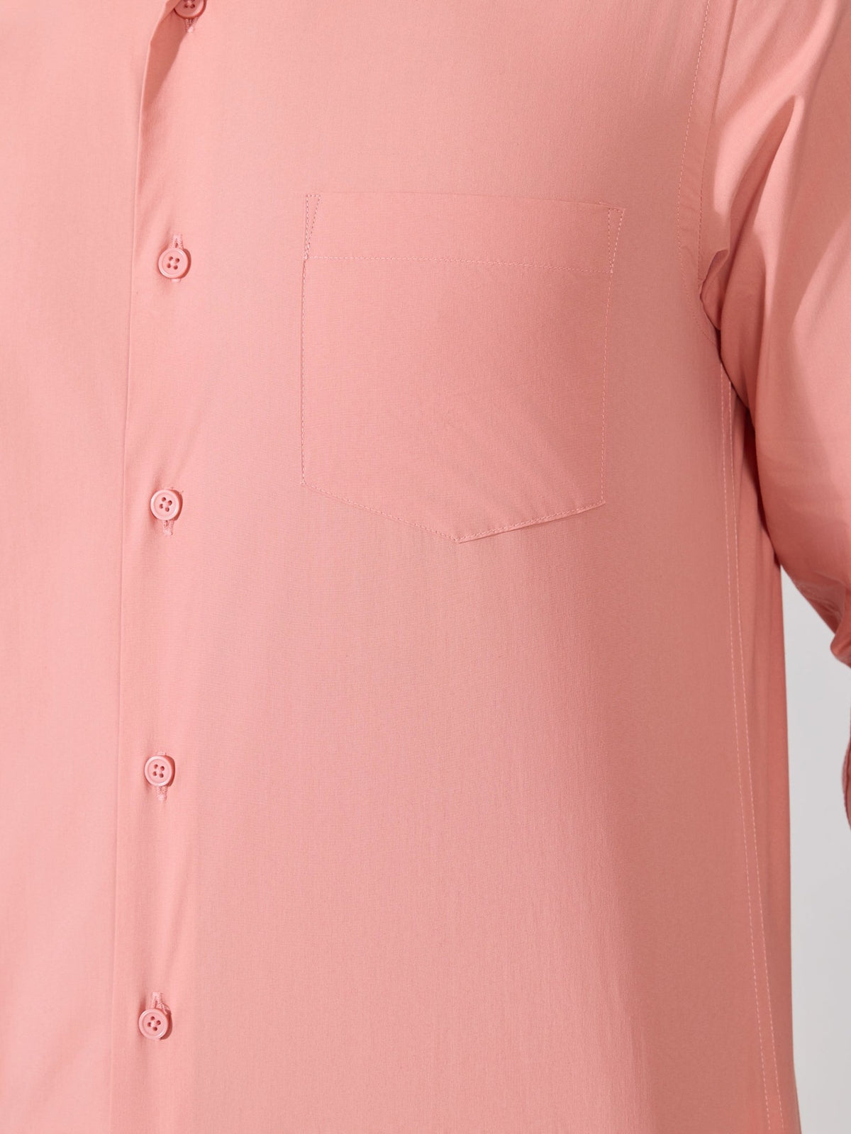 Valerius - Trim Fit Poplin Shirt - Coral - Espanshe
