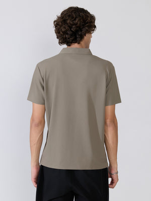 Men's Regular Fit Polo T-Shirt - moss gray