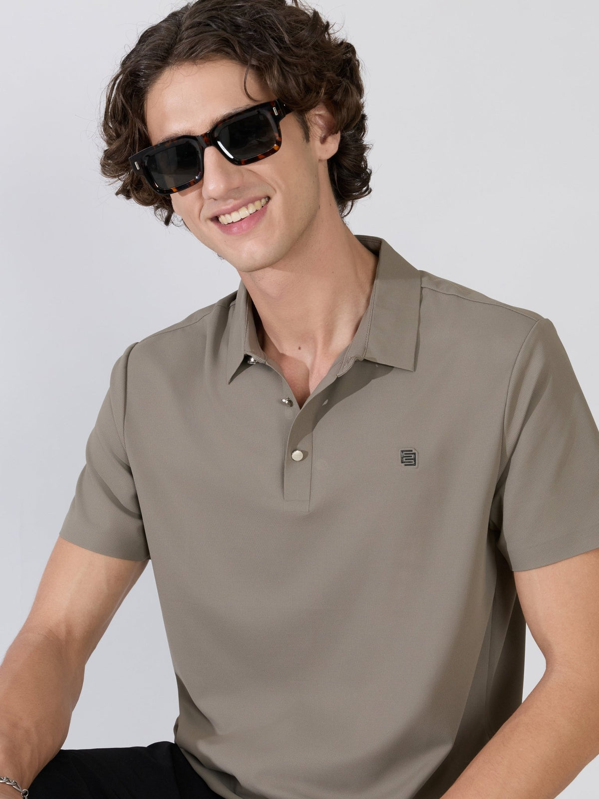 Zoltan - Regular Fit Polo T-Shirt - Moss Grey - Espanshe
