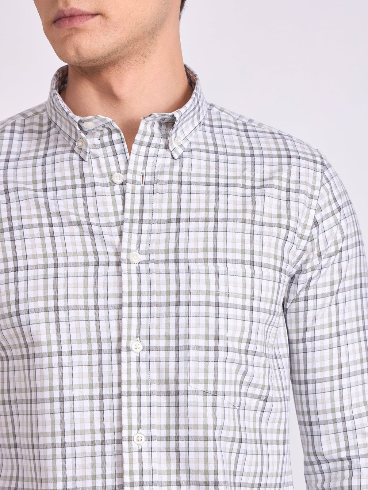 Quint 1 - Check Shirt - Light Grey - Espanshe