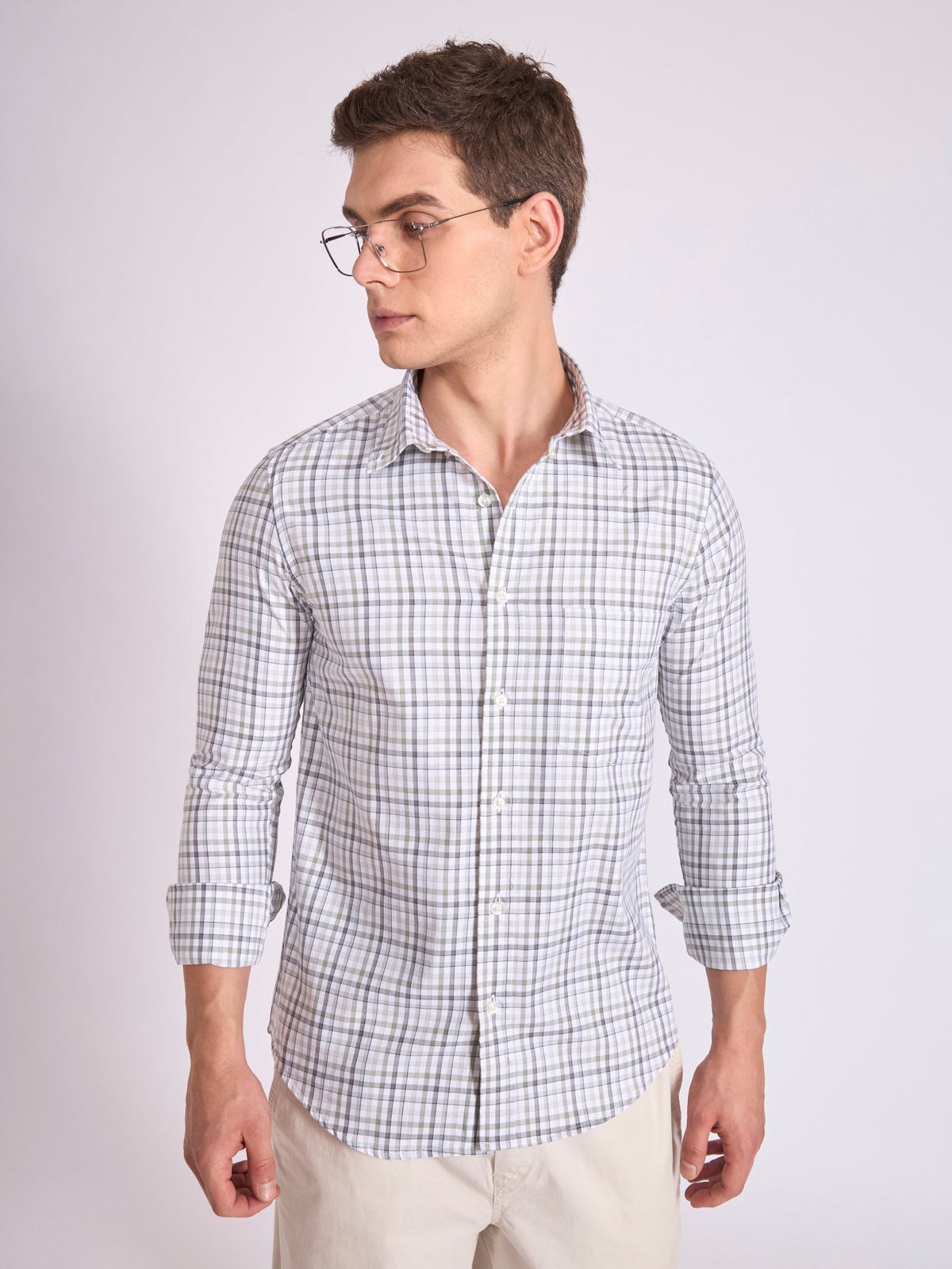 Quint 1 - Check Shirt - Light Grey - Espanshe