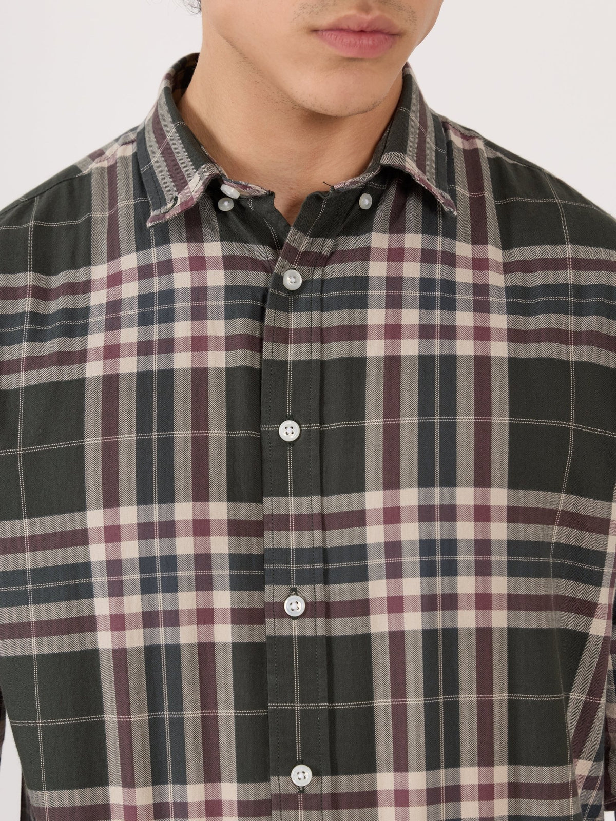 Katasha - Turkish Fit Checked Shirt - Green - Espanshe