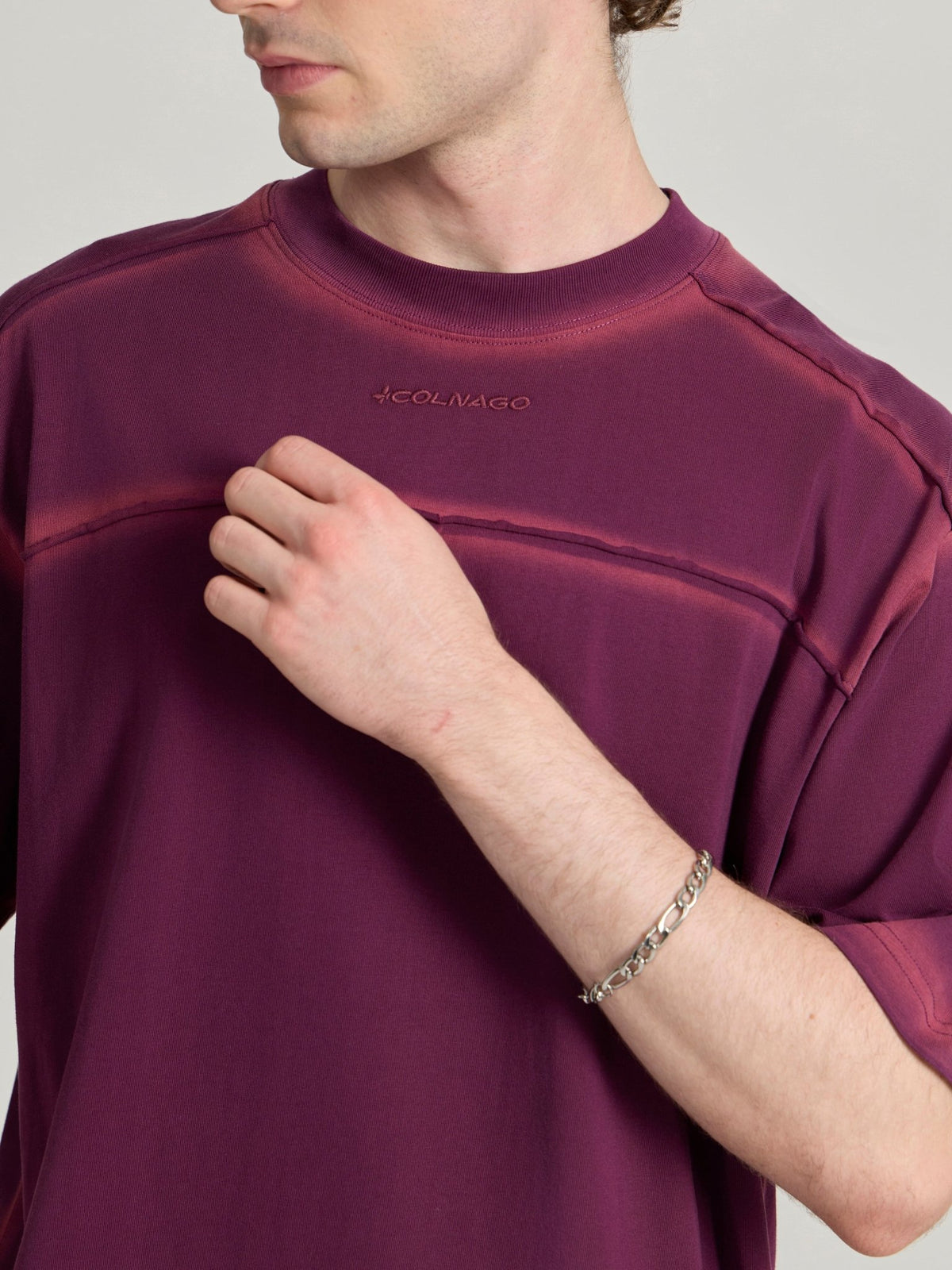 Lona - Fade Effect Baggy T-Shirt - Midnight Plum - Espanshe