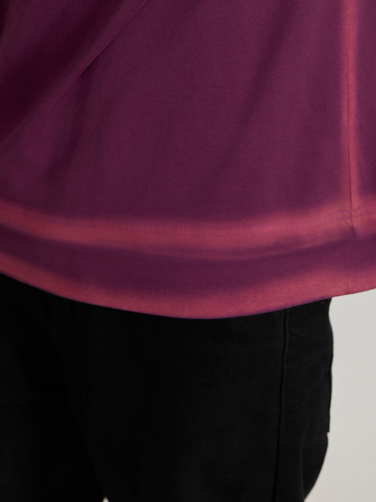 Lona - Fade Effect Baggy T-Shirt - Midnight Plum - Espanshe