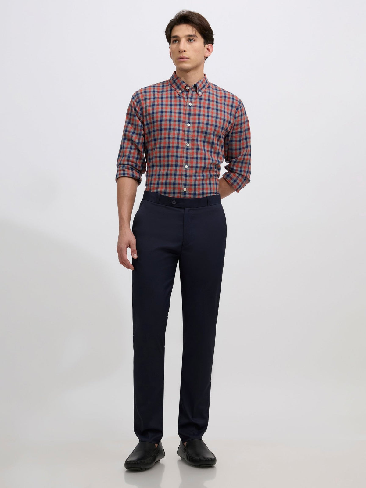 Falcon - Skinny fit Formal Pant - Navy Blue - Espanshe