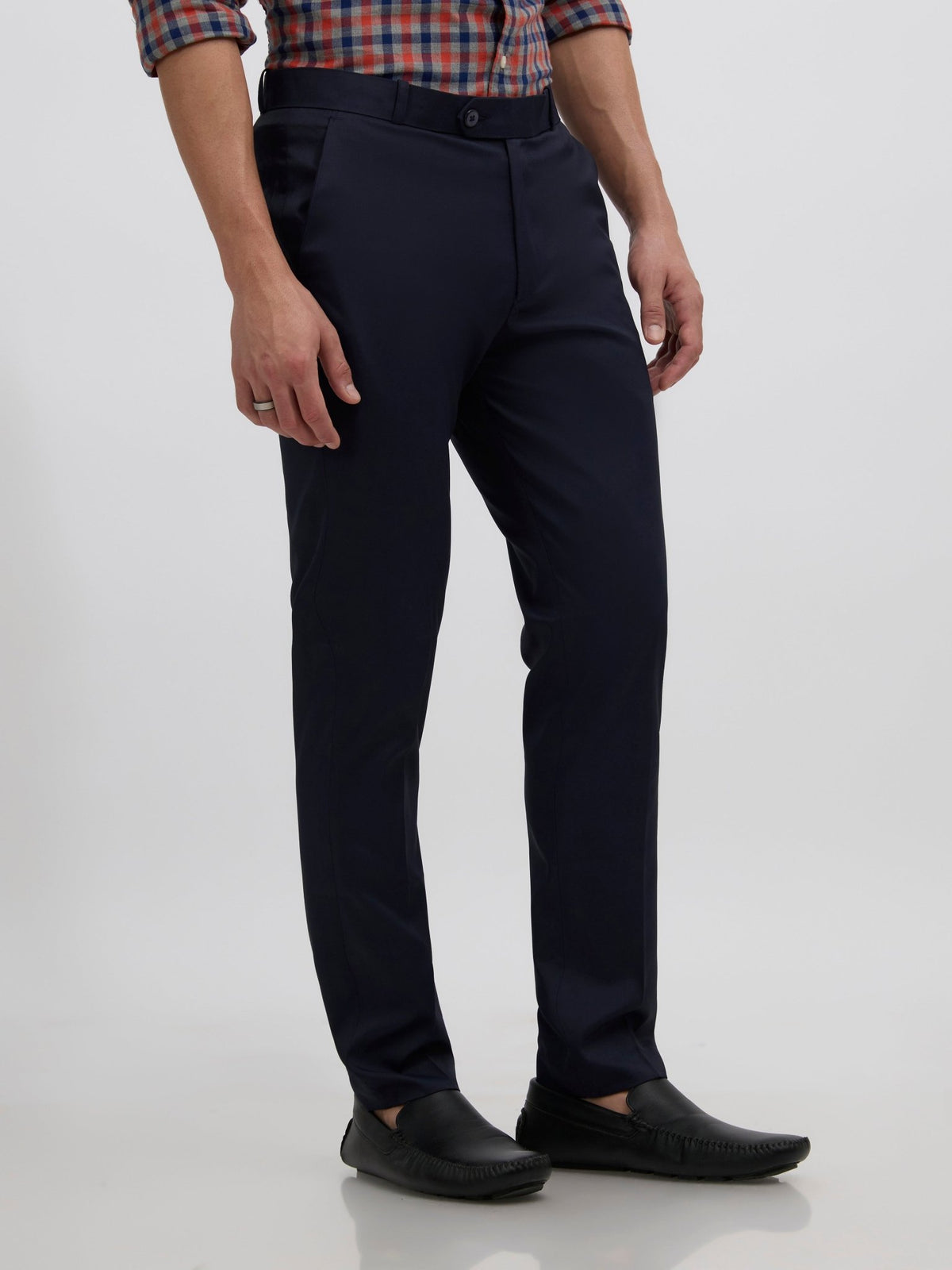 Falcon - Skinny fit Formal Pant - Navy Blue - Espanshe