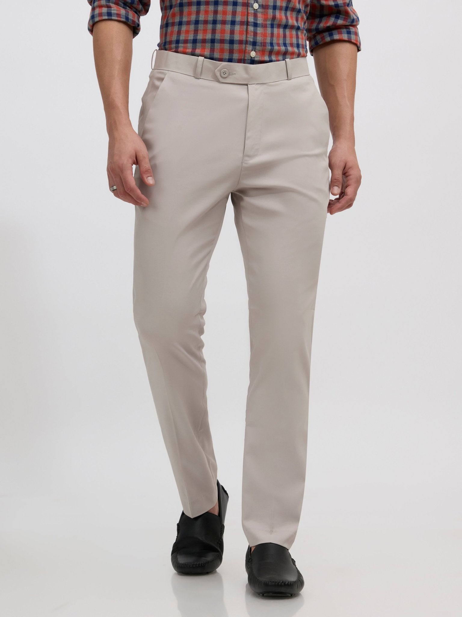 Falcon - Skinny fit Formal Pant - Sand Grey - Espanshe
