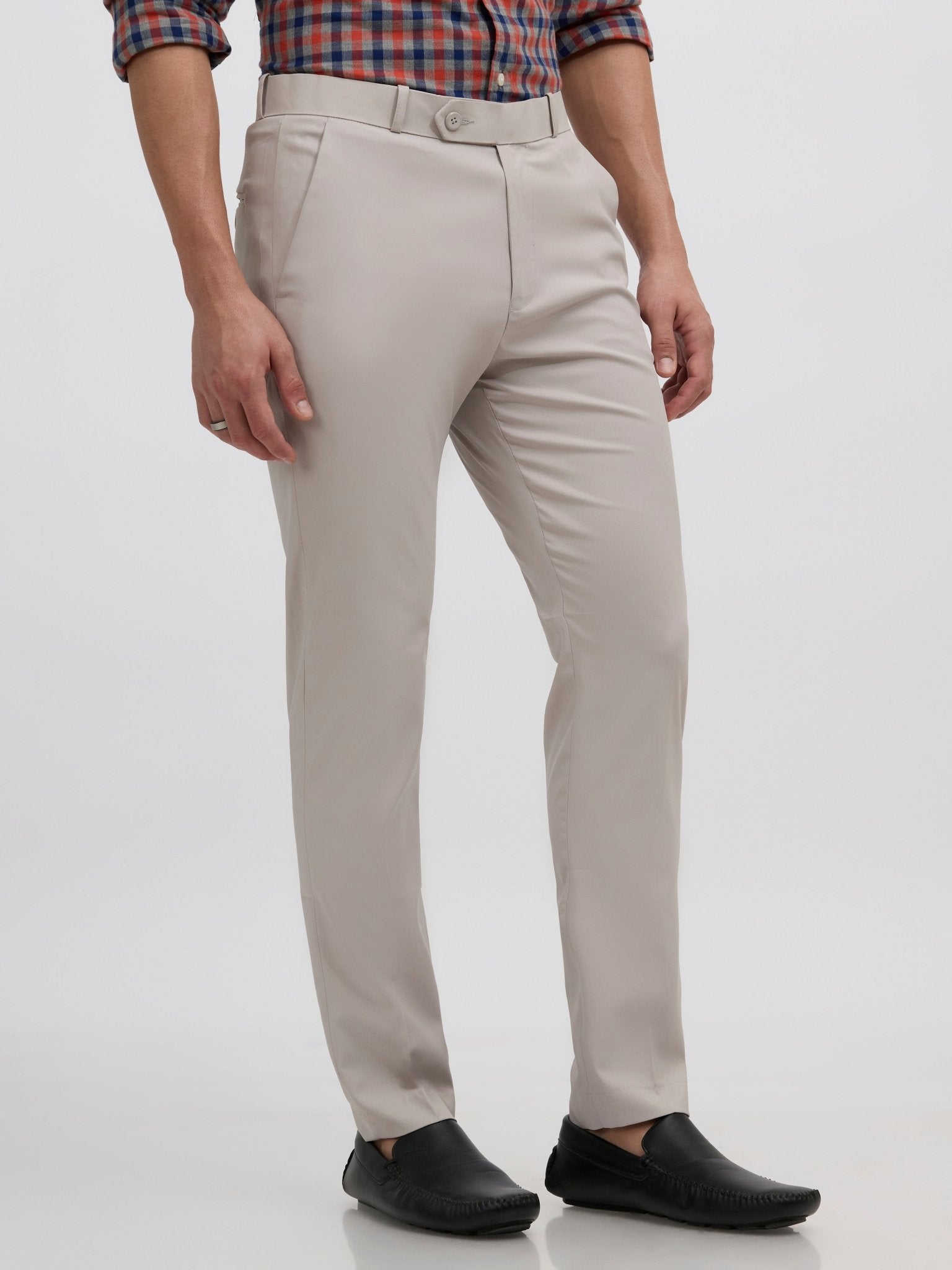 Falcon - Skinny fit Formal Pant - Sand Grey - Espanshe
