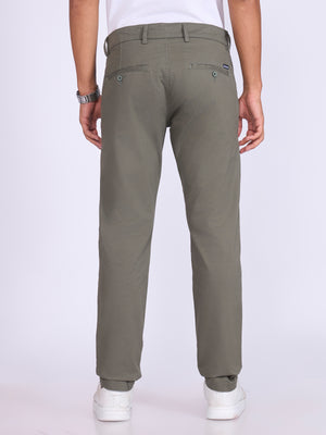 Men's Skinny Fit Cotton Pant in sage green