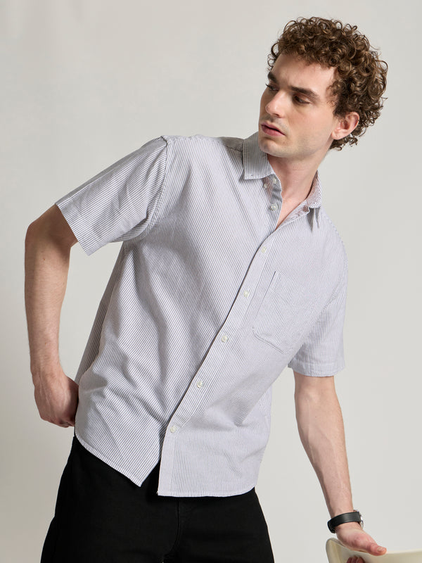 Oran Striped Shirt - Black