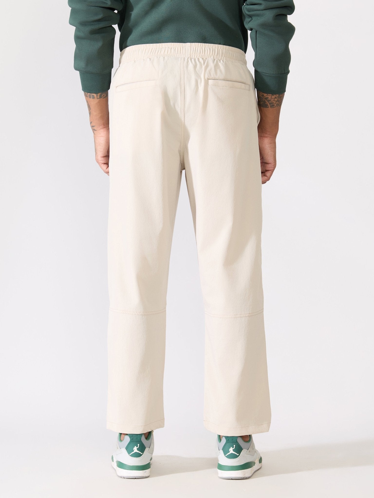 Zanto - Cream Regular Track Pant - Espanshe