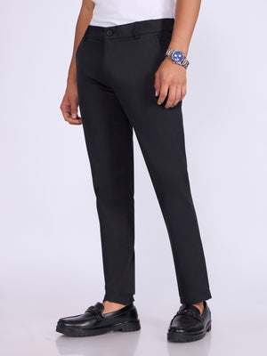 Men's Skinny Fit Cotton Pant in Black